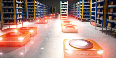 AGR robots in a robotic warehouse