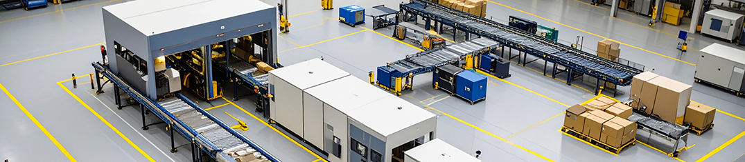 isometric_view_of_a_manufacturing_plant_showing_yellow_lines_indicating_efficient_paths
